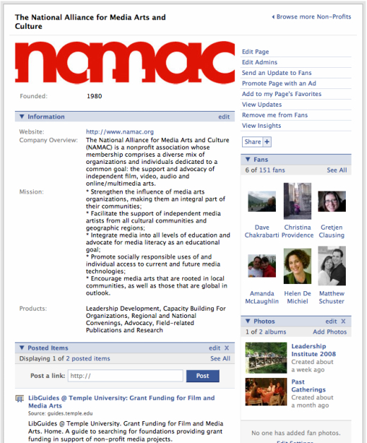 NAMAC Facebook Page